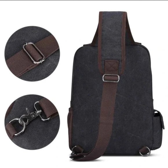 NWT S-Zone Sling Backpack in Dark Grey Canvas - Picture 6 of 12